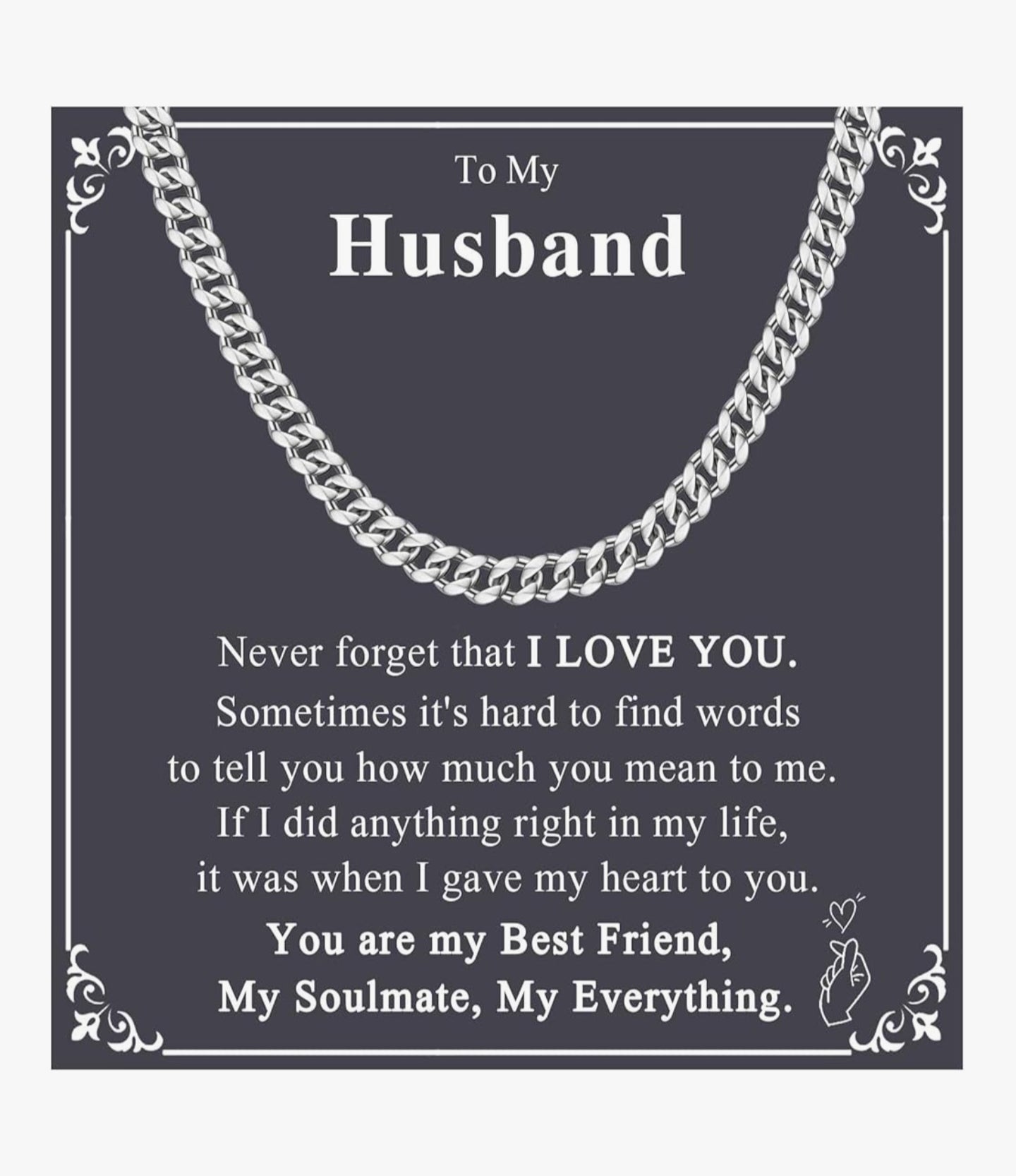 Chain Gifts for Husband Chain Necklace