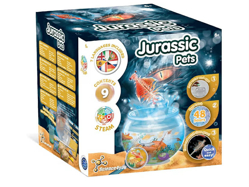 Science4you Jurassic Pets (Triops family) - Water Dragons Kit, Grow Your Own Aquatic Sea Creatures, Science Kits for Kids Age 6+, Toys and Games, Gifts for 6+ year old Boys and Girls