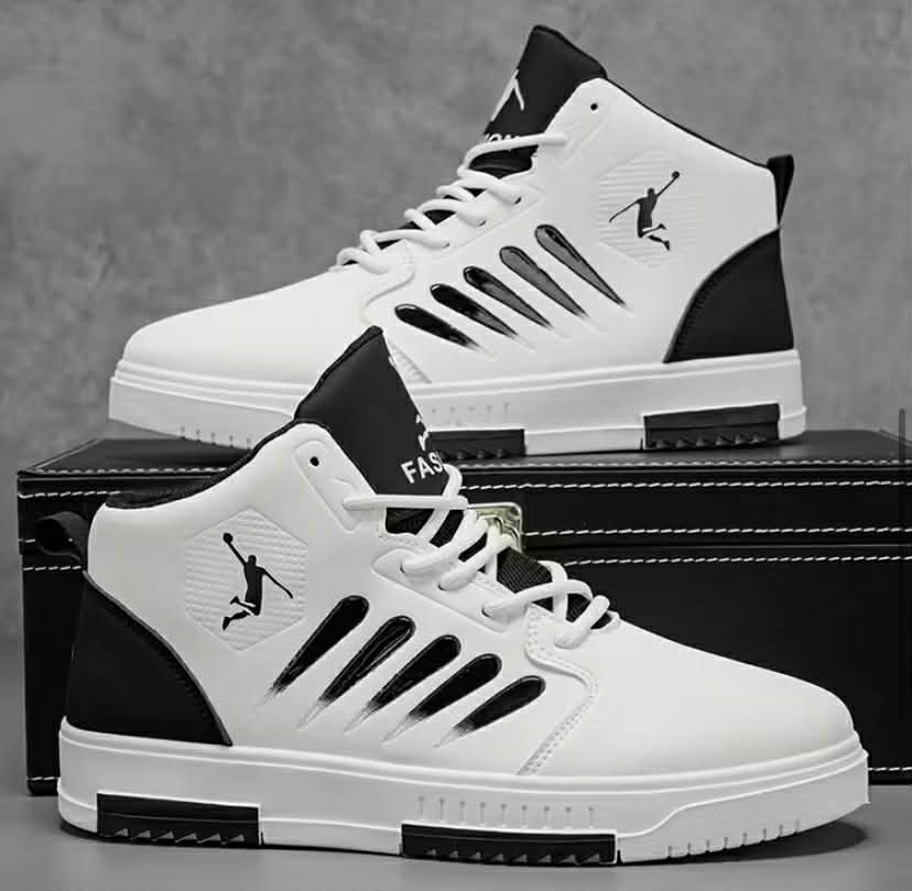 Mid-Top Men's Versatile Sports Casual Sneakers, Comfortable and Trendy Platform Outdoor Running Skate Shoes