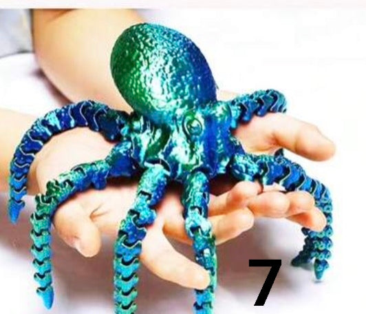 1 Movable Joint 3D Printed Snakes With Surprise Eggs, Gecko,