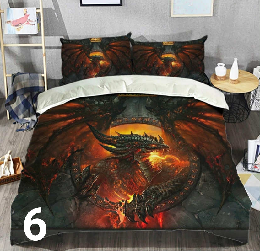 3D Bedding Set Chinese Dragon Print Duvet Cover Set Bedclothes King