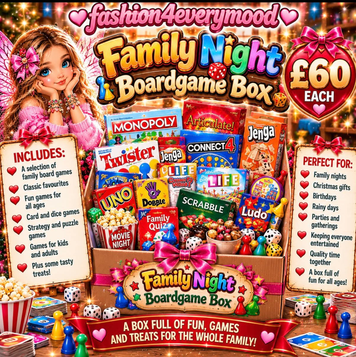 🎲🎉 THE ULTIMATE FAMILY NIGHT BOARD GAME BOX! 🎉🎲