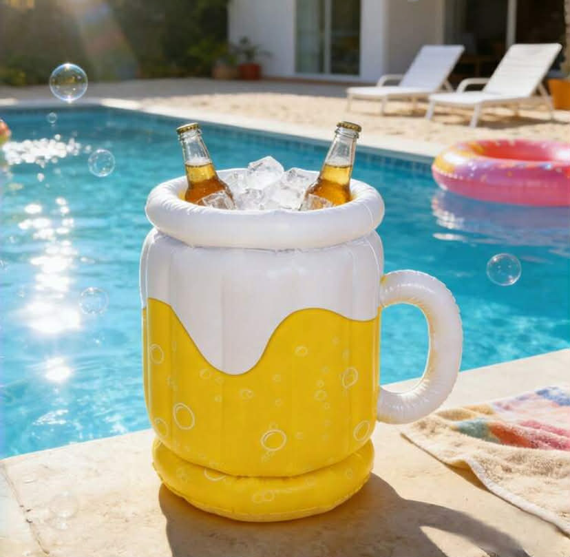 1 pc Inflatable Beer Bucket, Beverage Cooler - Suitable For Parties, Beaches And Outdoor Activities -