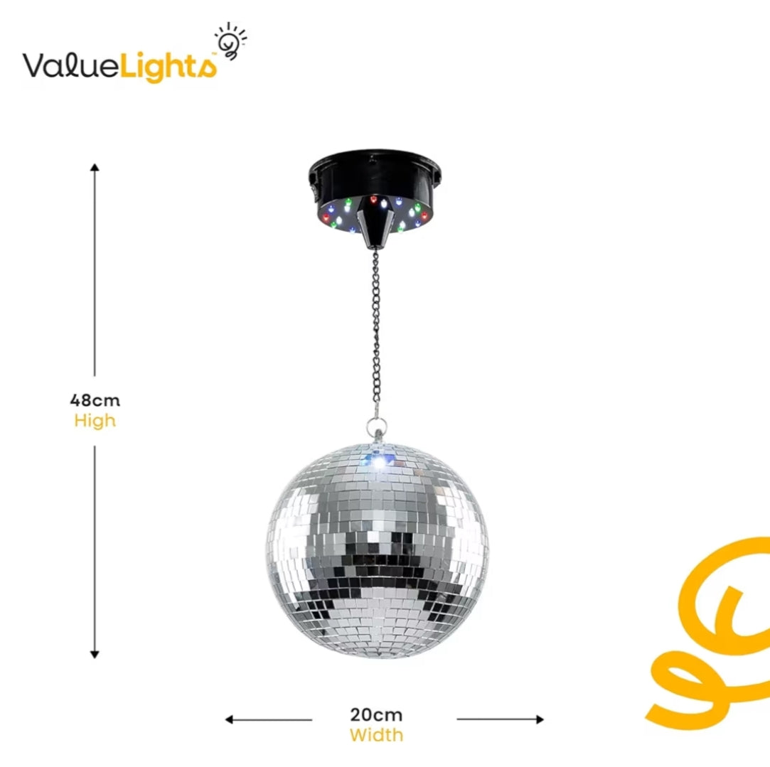 MiniSun Novelty Rotating Multi Coloured Disco Ball Ceiling Light