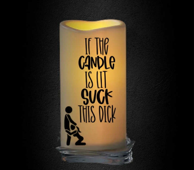 Set of 2 LED Candles, Couples Gift, Valentine’s, Naughty, Sexy, Funny, Saucy