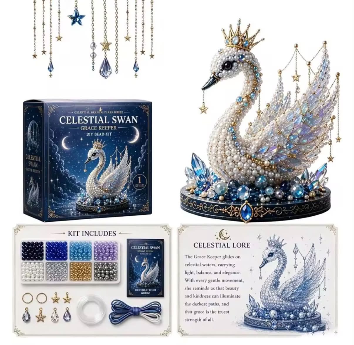 Animal Guardian Beading Set Crystal Beading Ornament Kit 3d