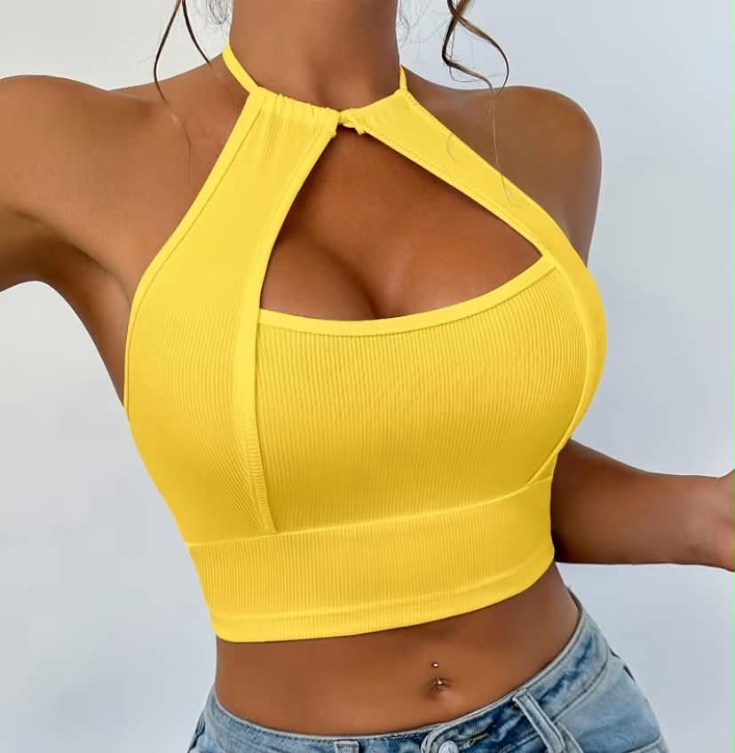 Women's Halter Neck Top - Stretchy Non-See-Through Blouse, Machine Washable Party Outfit, Summer Casual & Formal Attire -
