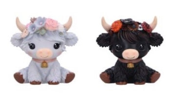 A Charming figurine of an orange cow sitting playfully.
It features intricate floral details adorning its head, an orange body with soft contours, and a playful expression that adds personality to any space.
Packaged securely in a branded box, ensuring it