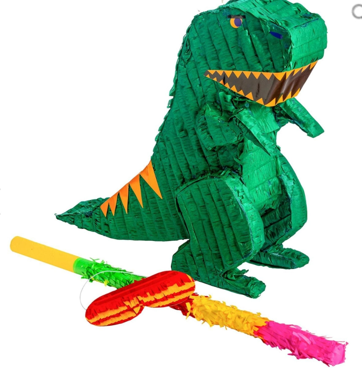 Dinosaur Cardboard Pinata, Stick and Blindfold Set