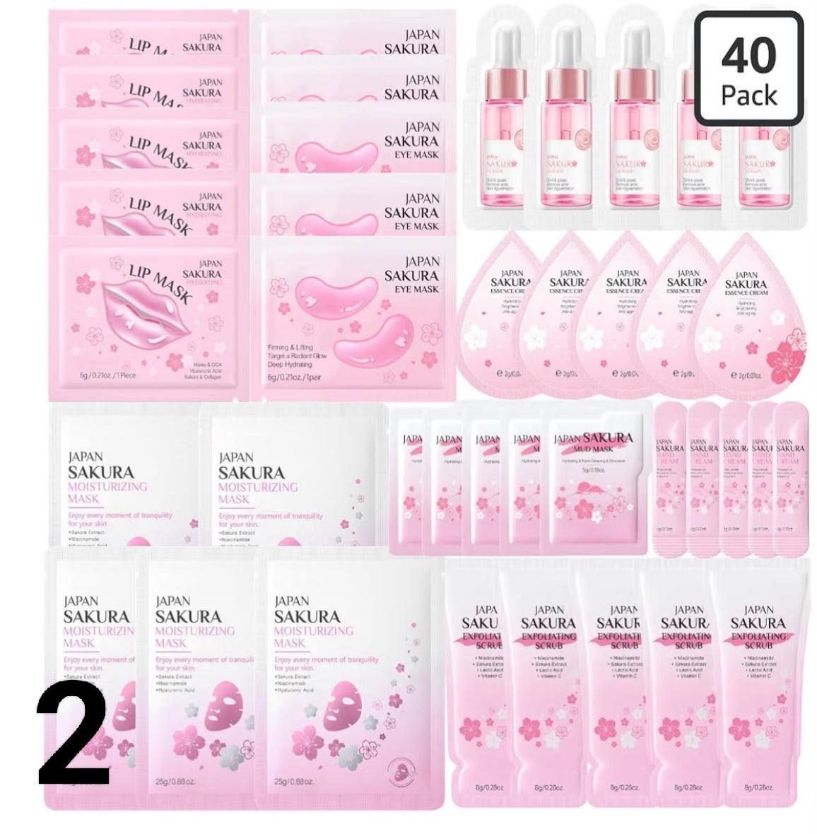 40PCS Pamper Gifts for Women, Face Masks Skincare Set,