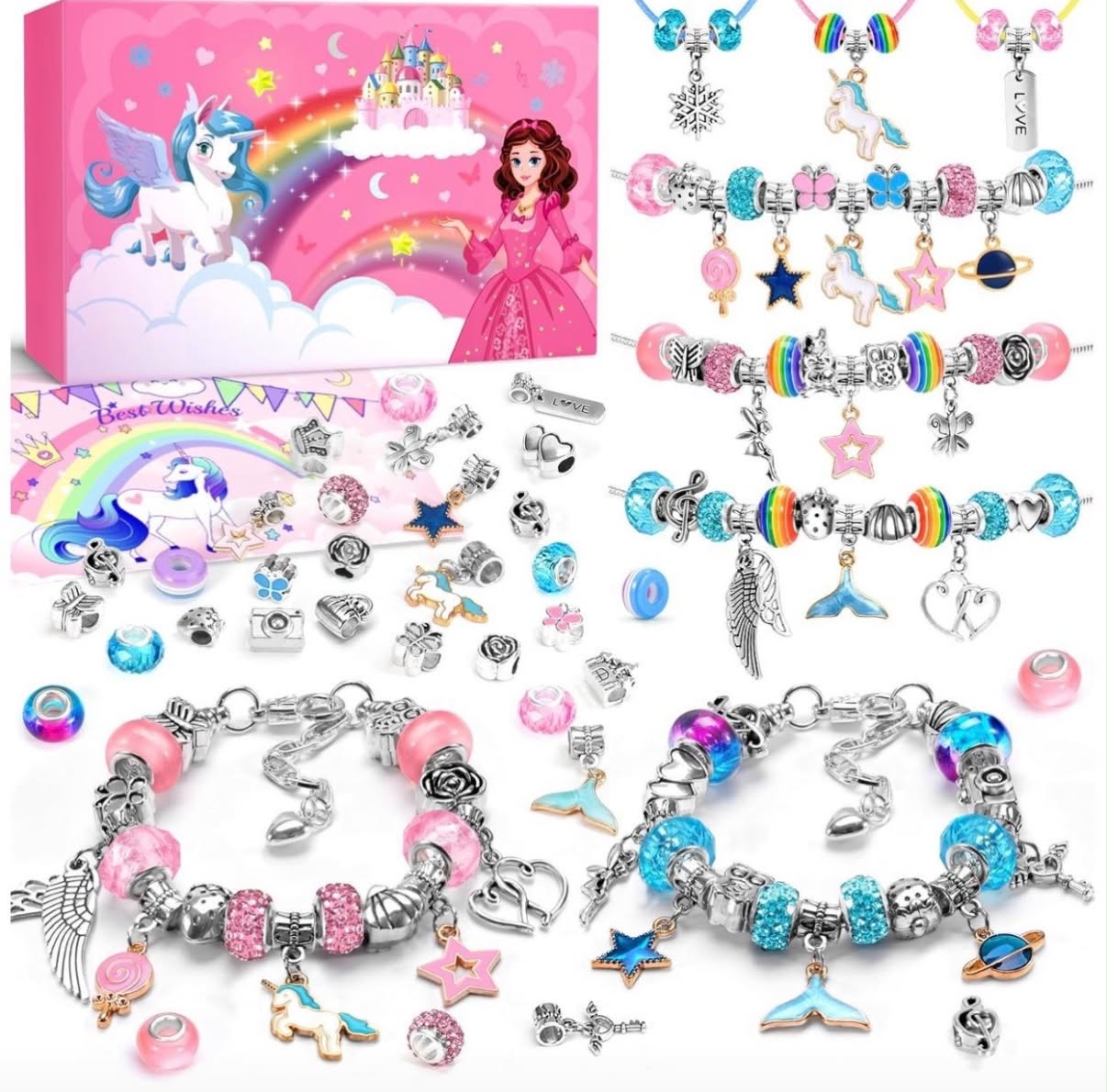 Unicorn Gifts for Girls, Jewellery Bracelet Making Kit,