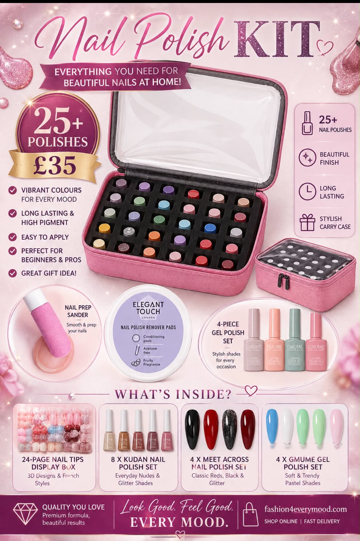 Nail polish kit bundle