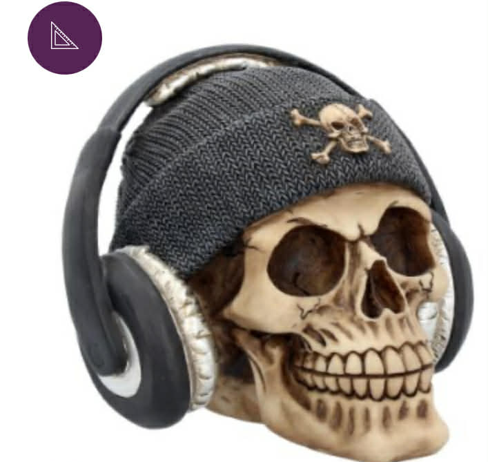 Dead Beat (Grey) 17cm
Dead Beat Headphones Skull 17cm