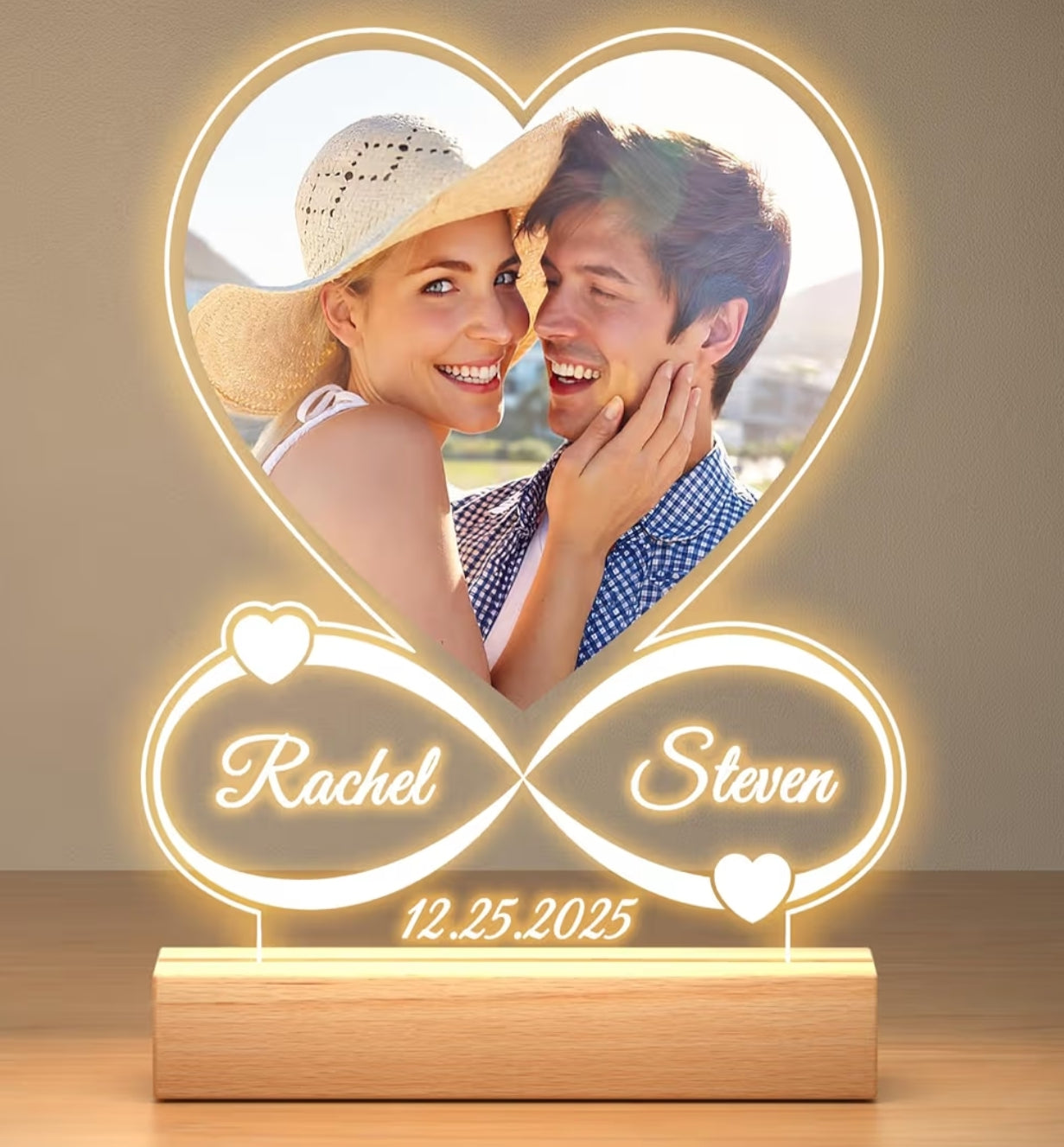 Personalised Photo Frame with Night Light