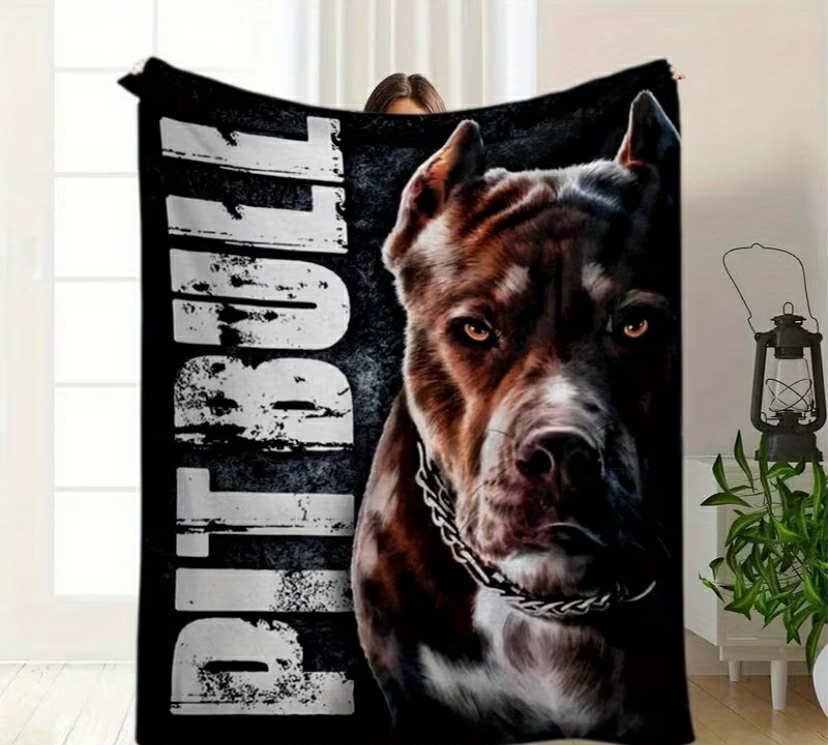 Unique PITBULL Design Blanket, the Perfect Blend of Style and Warmth