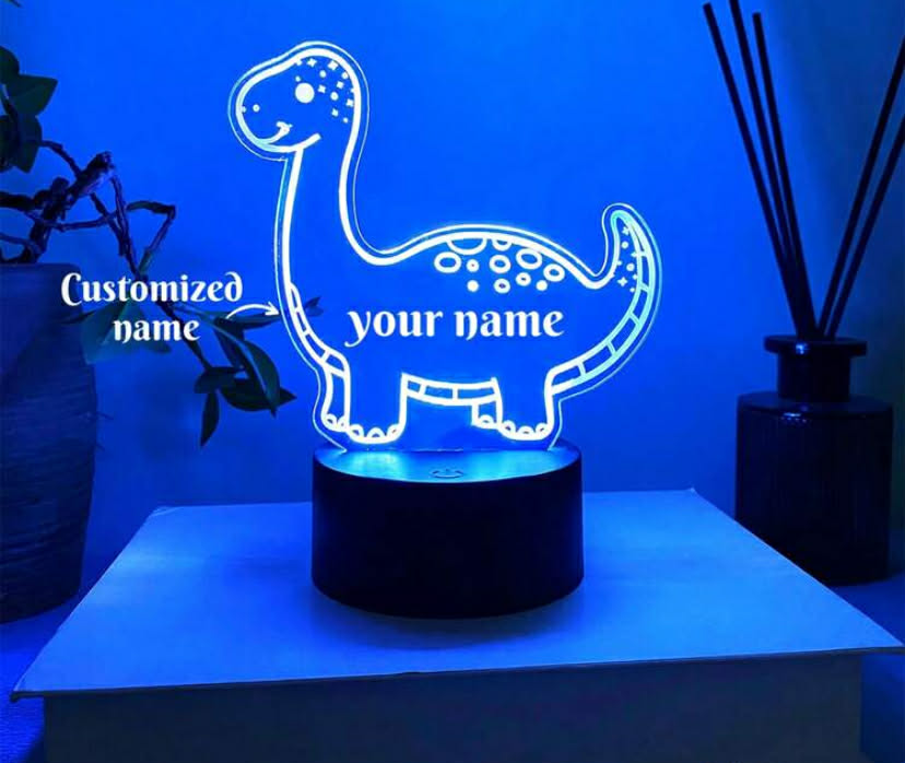 1 pc Customizable 3D Multi-Color Dinosaur Night Light