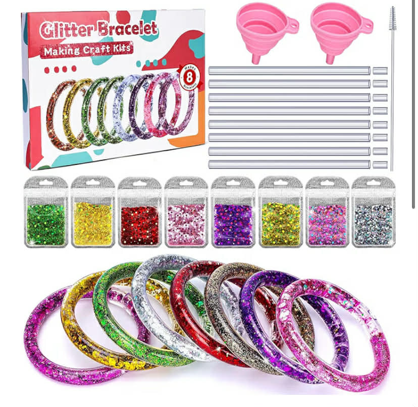 Kids Bracelet Making Kits Gifts: Toys Age 5 6 7 8 9 10 Arts and Crafts Sets for Birthday Party Bag Fillers