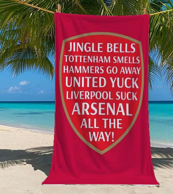 1 pc Arsenal Fan Anthem Printed Beach Towel - A Great Choice for Travel,