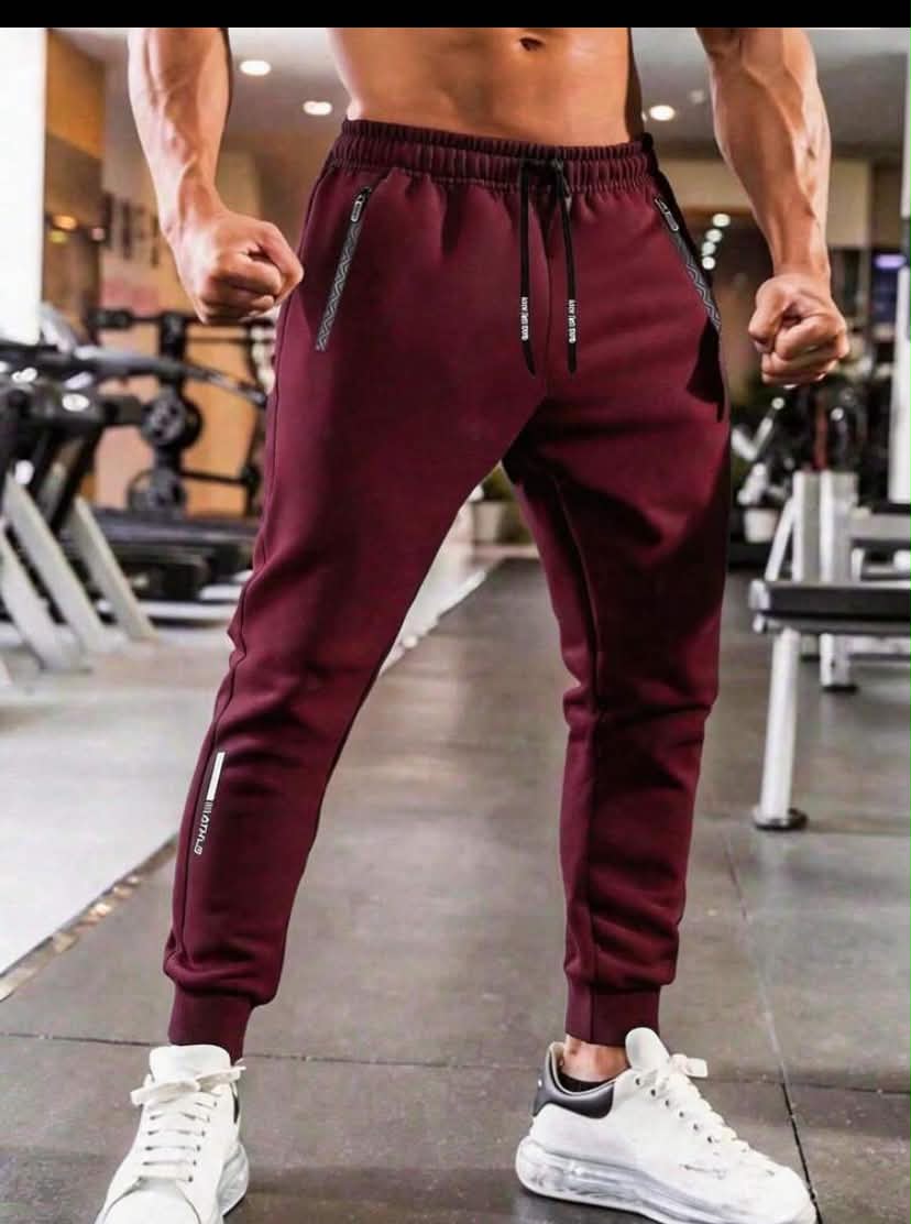 Men's Sports Pants, Outdoor Casual Drawstring Waist Trousers, Quick-Dry Stretchy Wrinkle-Resistant