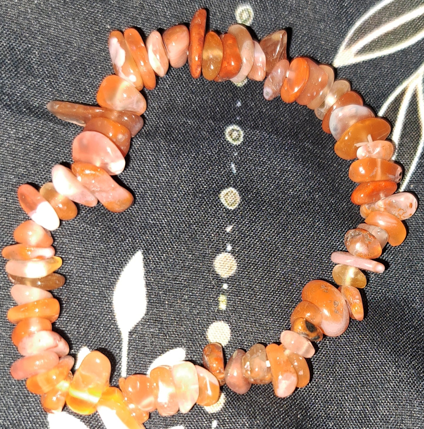 Real crystal Red Aventurine chip bracelet