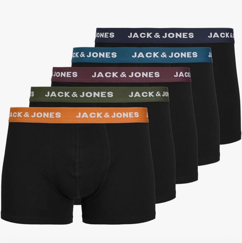 JACK & JONES Men's Jactone in Tone Trunks 5 Pack Boxer shorts