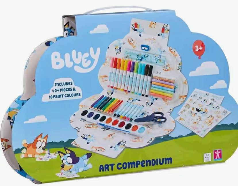 Bluey 50 Piece Art Compendium Carry Case