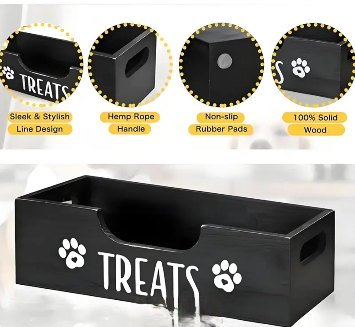 A Set of Pet Treat Containers with 3 Airtight Plastic Jars - No Electricity Required, for Dog and Cat Food Storage -