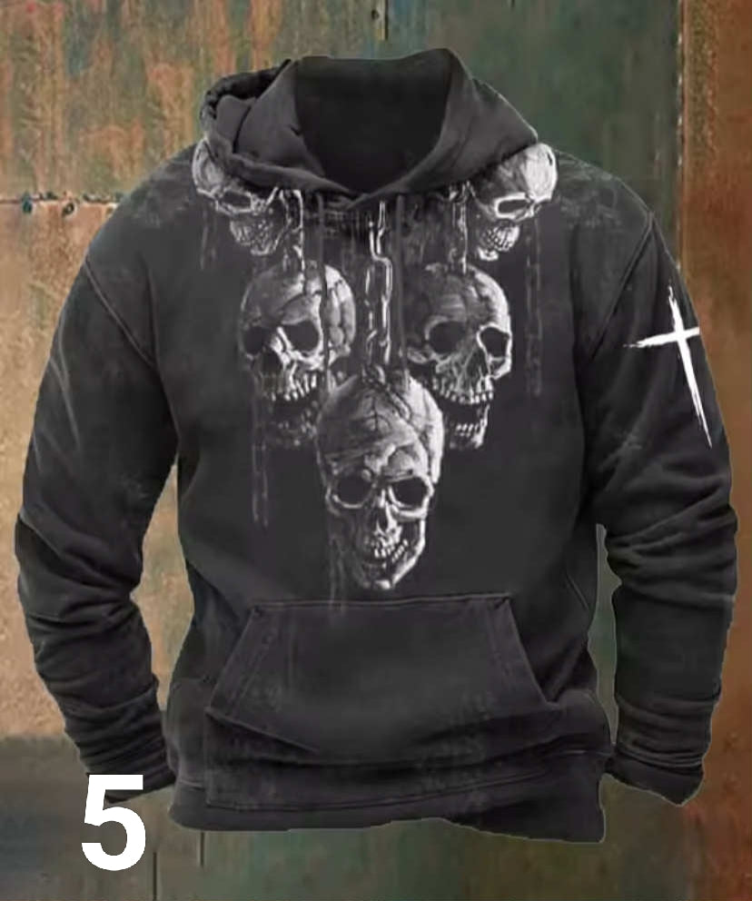 Men's Hoodie Skull 3D Print