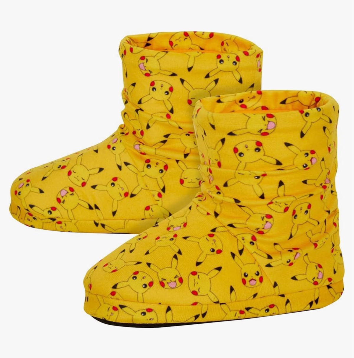 Pokemon Pikachu Slipper Boots Kids Slippers Slouch Gamer Fleece Slipper Socks Boys Girls House Shoes