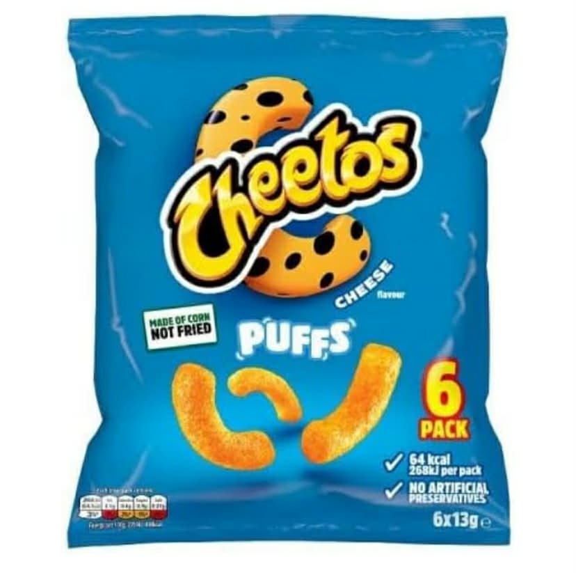 Cheetos Puffs Cheese Multipack Crisps 6 x 13g