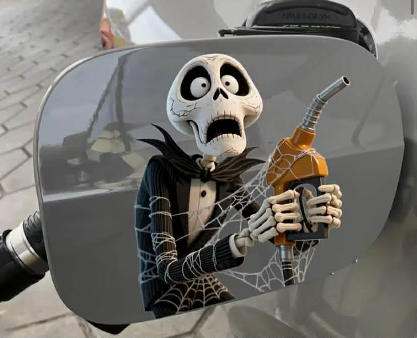 Disney Jack Skellington Vinyl Car Sticker - Durable Cartoon Design, Suitable for Cars, Trucks, Motorcycles, Walls, Perfect Gift for Halloween and Christmas. A Small Gift for Your Car and Your Friends' Cars