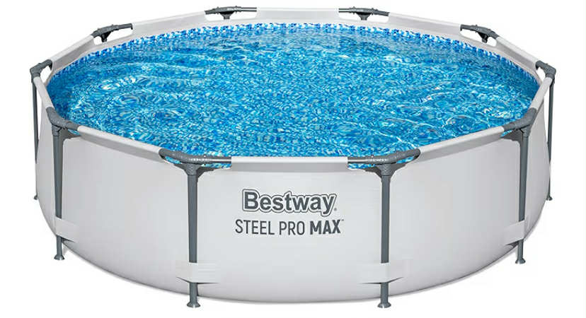 Bestway Steel Pro Max Metal Frame Above Ground Pool, Family Outdoor Pool 10ft