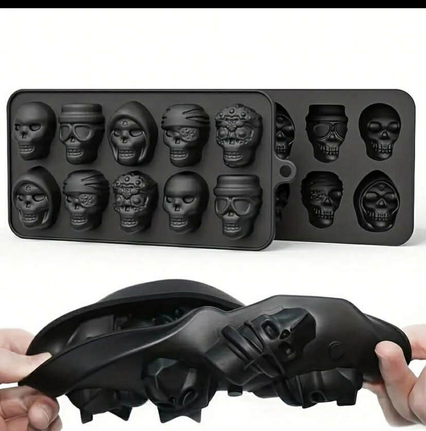 Cavity Shark skull penguin Silicone Ice Cube Tray, Non-Stick Silicone Baking Mold For Ice Cubes, Chocolates, Cookies,