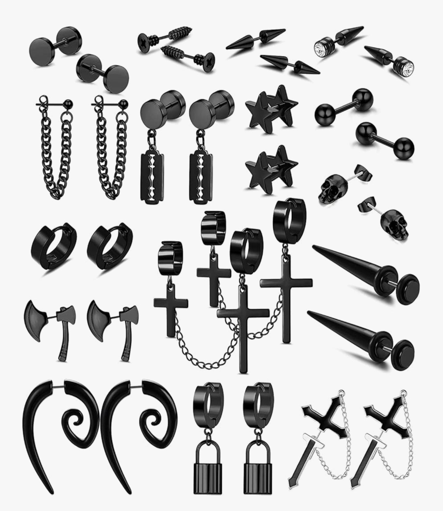 16 Pairs Stainless Steel
