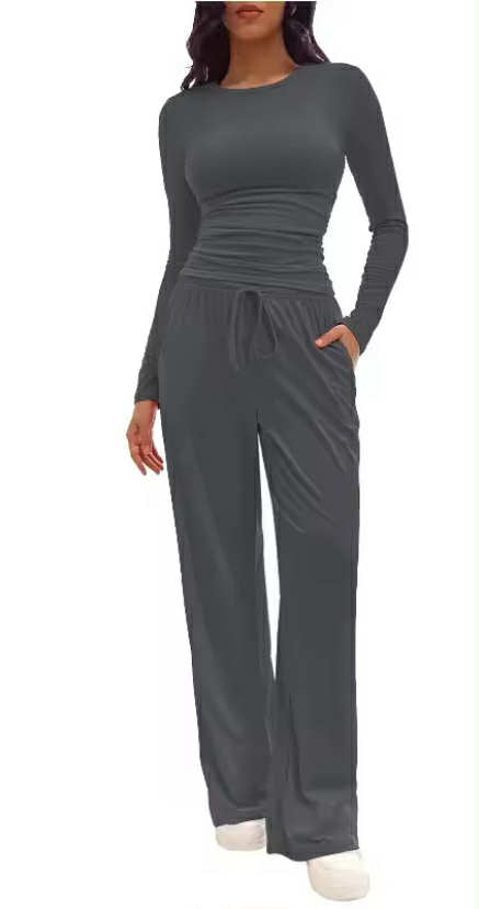 Women's Long Sleeve Casual Pants Set