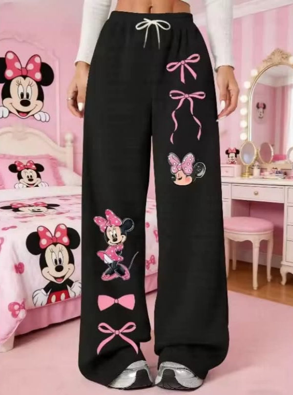 M-i-nnie Women's Bow Straight Pants
