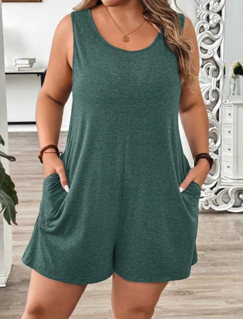 Print Casual Minimalist Plus Size Jumpsuit,