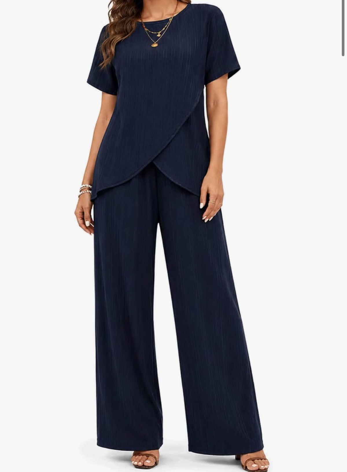 2 piece set women outfit dressy for women Ruffle Layered
