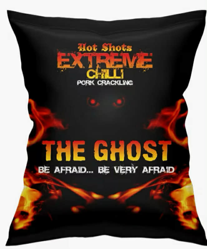Ghost Extreme Chilli Pork Scratchings 35g x 12 Pub Hanging Card
