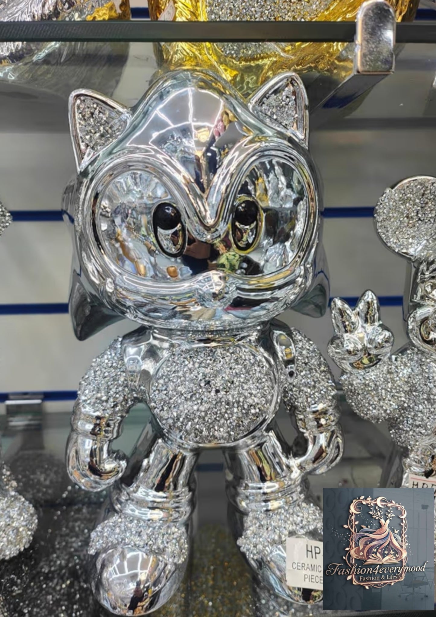Sonic Ceramic Ornament Bling Sparkly Shelf Sitter Home Decor 35Cm