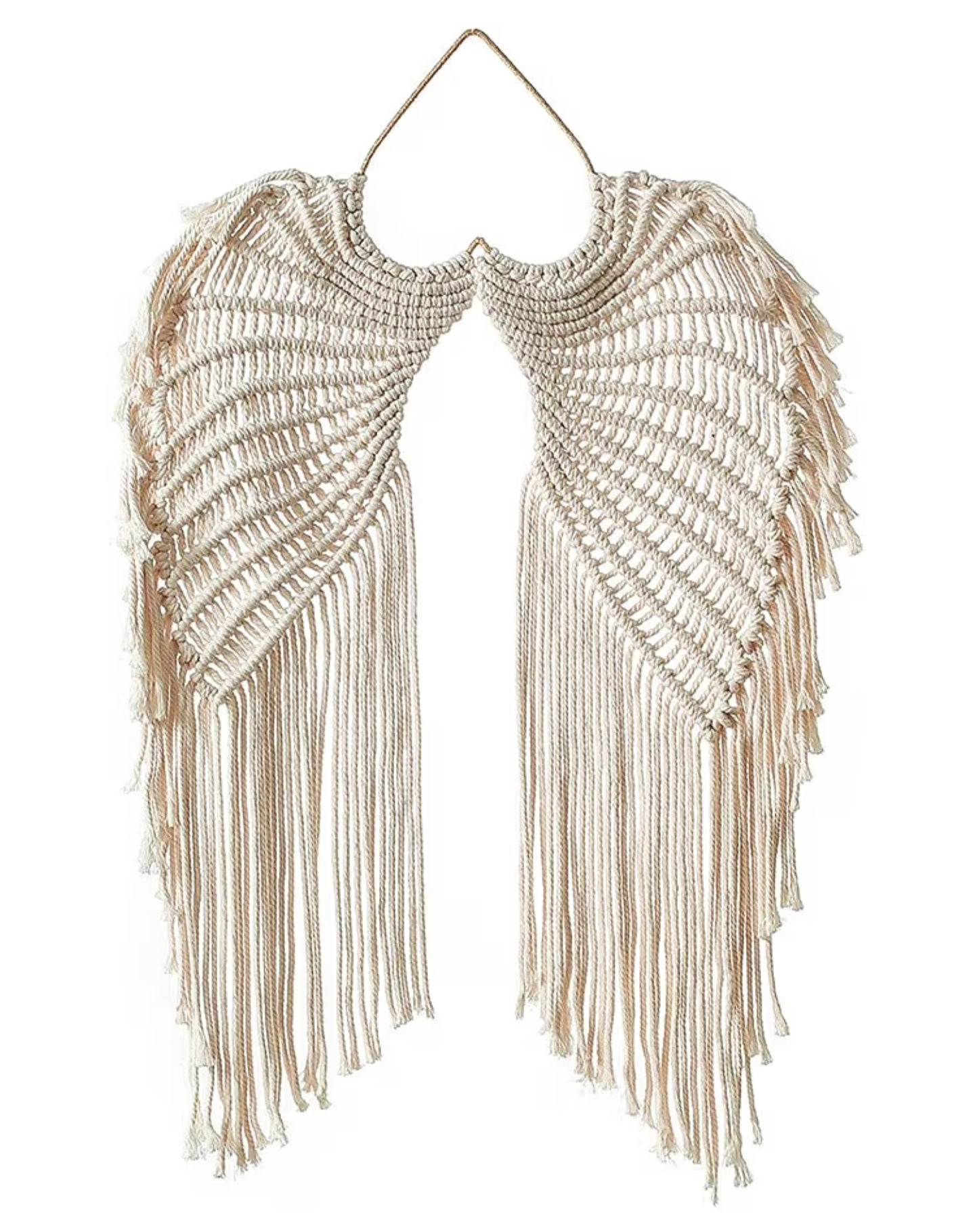 Angels Wing Wall Hanging Tapestry Dream Catcher Woven Boho Handmade Art Macrame Decoration Tapestry Room Ornaments 44 x 68 CM