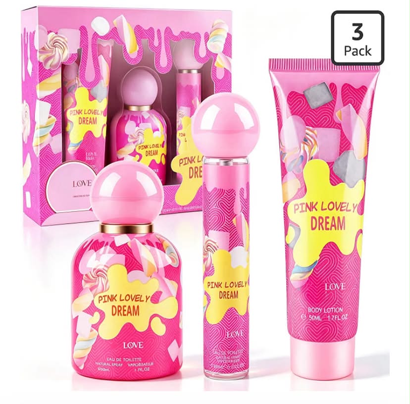 3PCS Perfume Gift Set for Girls, Long Lasting Ladies Perfume, Pamper Gifts Set