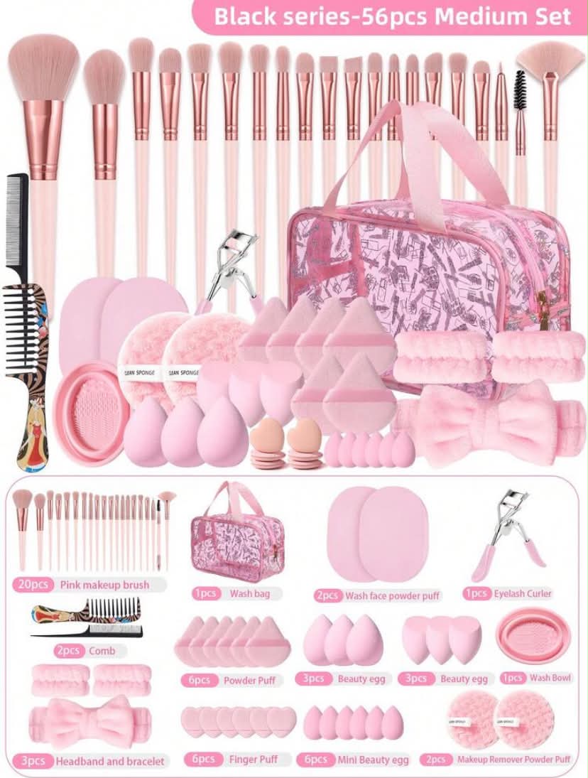 56 pcs Makeup Brush Set,