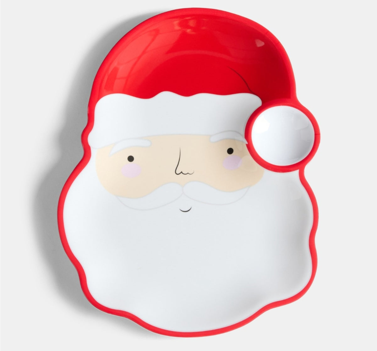 Pack Santa Dip Plate - Red/White