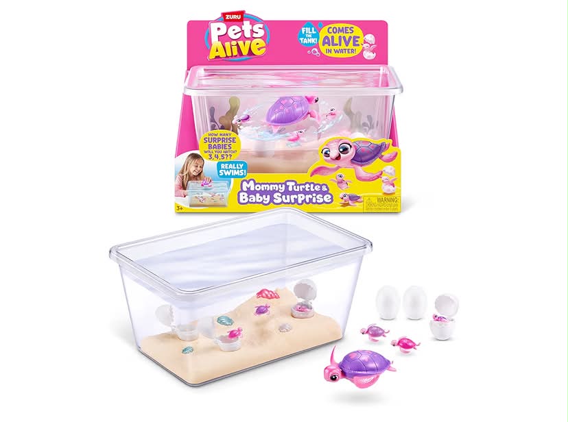 Pets Alive Mama Turtle Surprise by ZURU, Robot Toy Pet Turtle