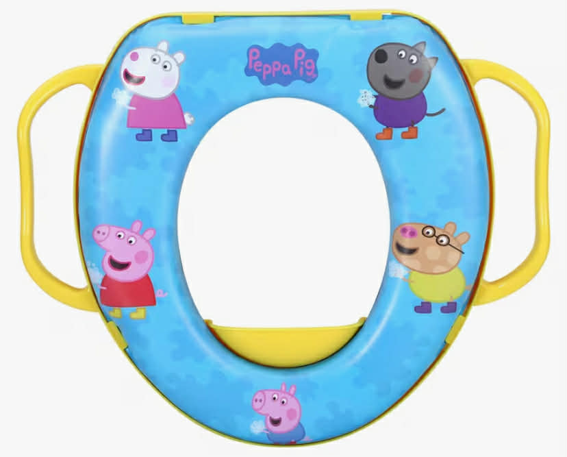 Peppa Pig Soft Padded Potty Toilet Training Seat with Handles for Toddlers Kids Children, Portable for Travel & Easy to Clean