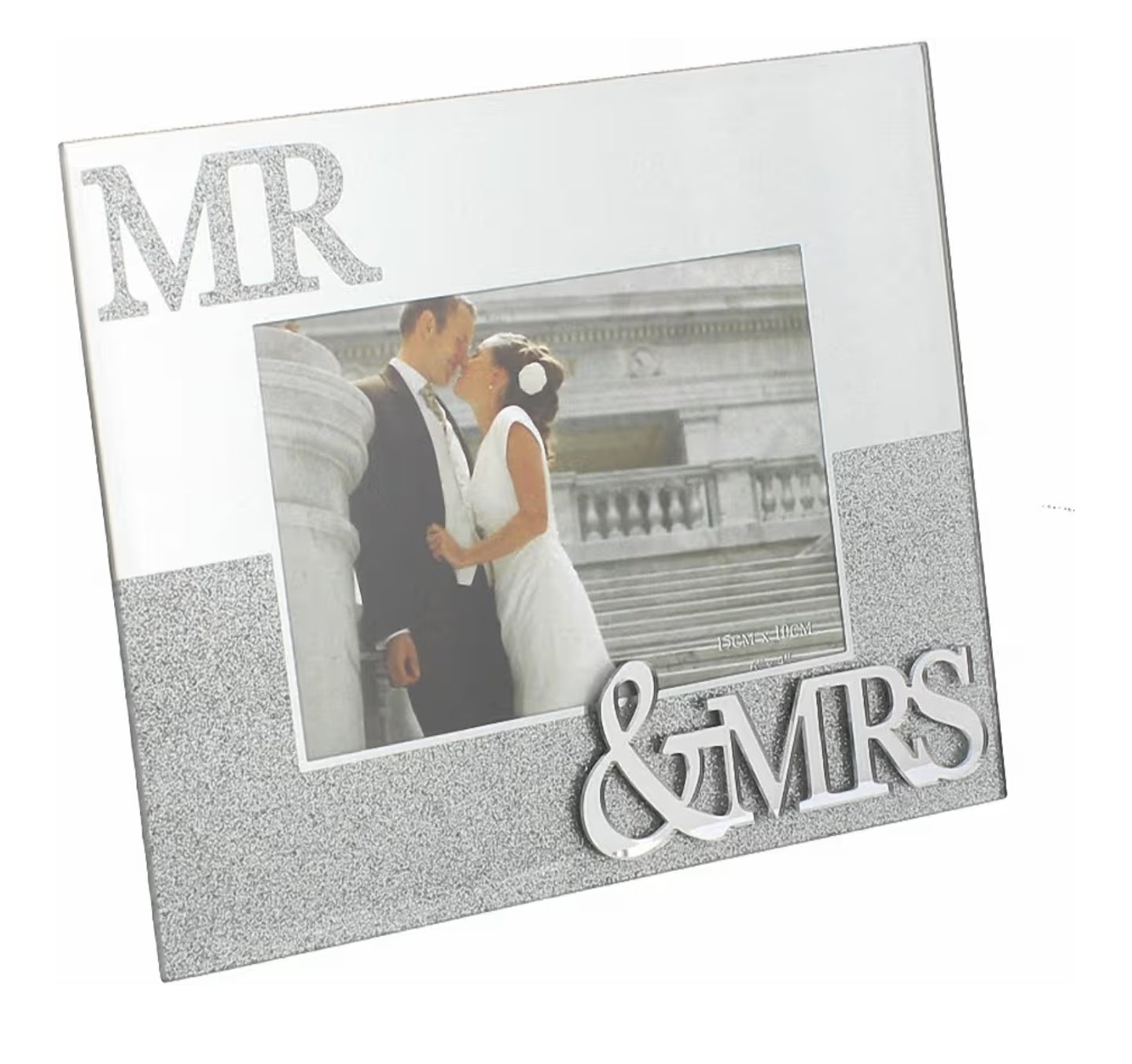 MR and MRS Mirror Glitter Picture Photo Frame