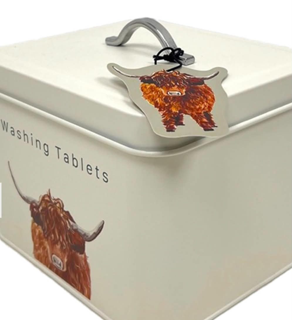 Highland Cow Washing Tablet Box