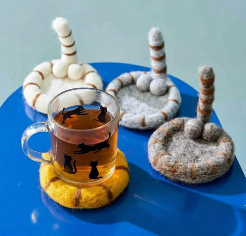 Home Cat Handcrafted Animal Felt, Cute Heat Insulation Pads, Placemats, Tiger Decorative Pads, Special Home Decoration Items For Restaurants And Bars, Table Accessories
X4