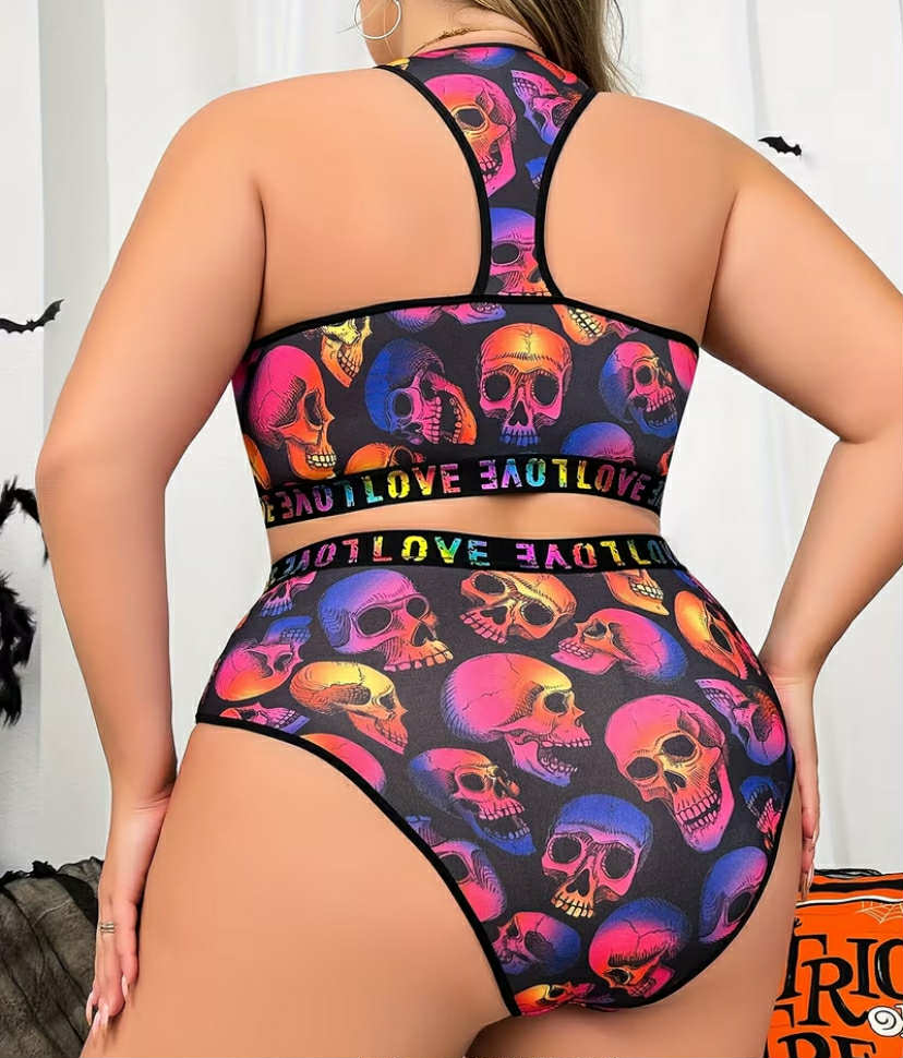2 pcs Plus-size Single-layer Thin Sexy Lingerie Set